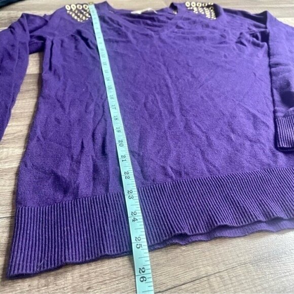 MICHAEL Michael Kors Purple Eyelet Sweater Large - Picture 8 of 8